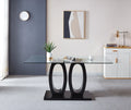 Tempered Glass Top Double Pedestal Dining Table O83922