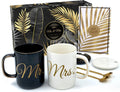 Mr and Mrs Coffee Mugs Set with Lids and Teaspoons R6164
