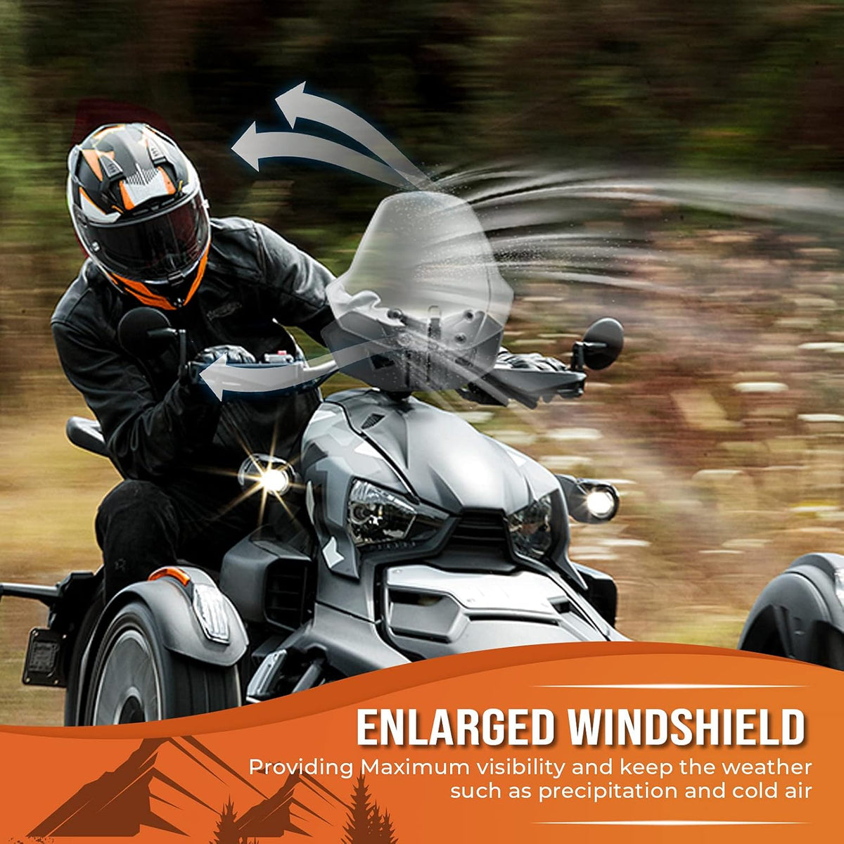 Windshield Compatible with Can-Am Ryker T465039