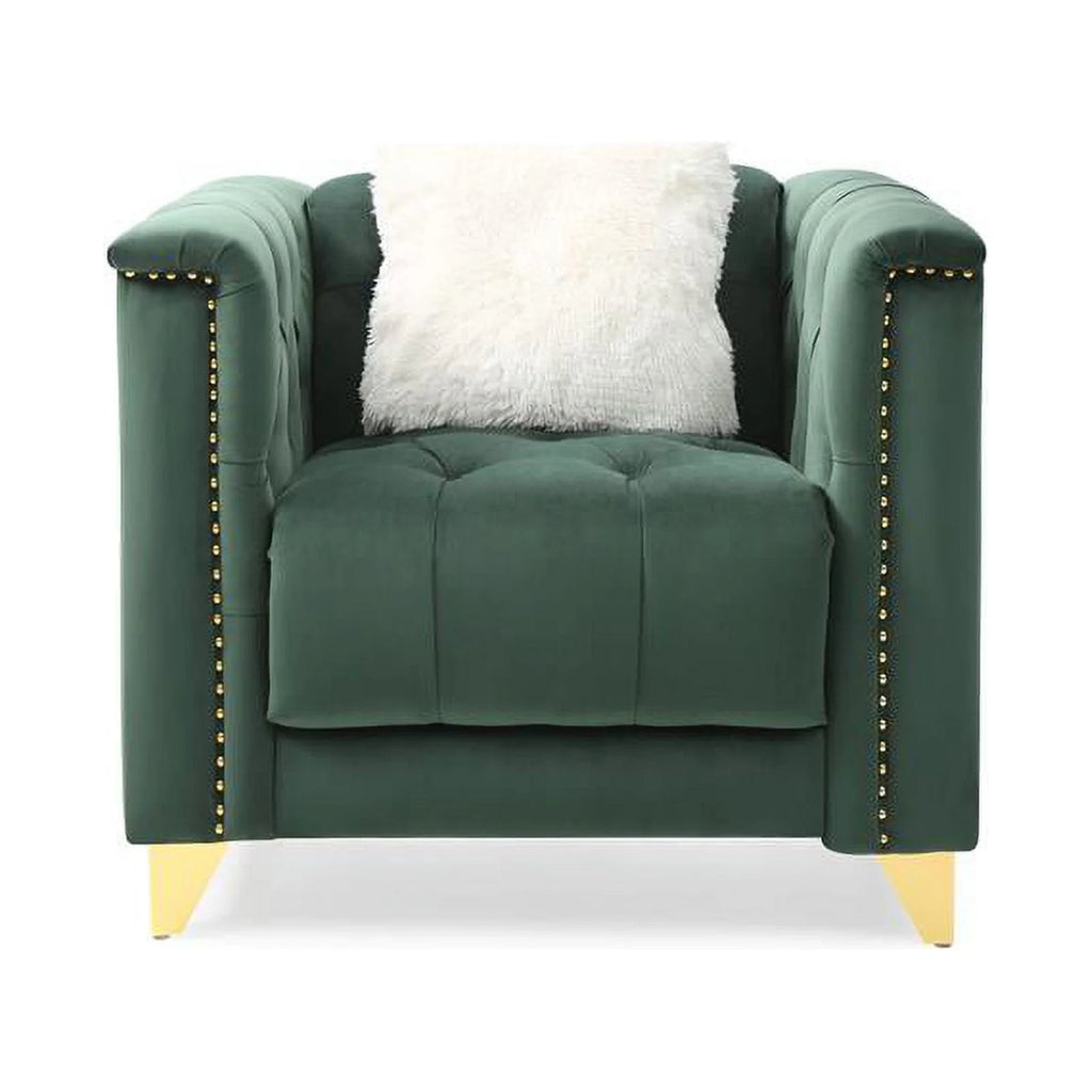 Green Velvet 3Pc Upholstery Living Room Set D532171