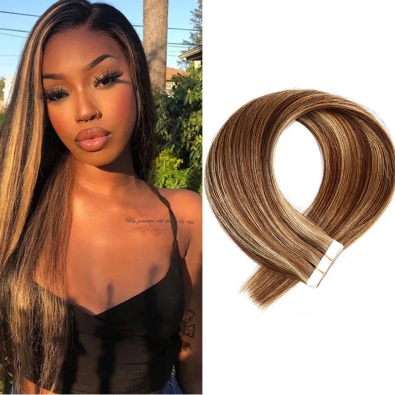 Ombre Tape In Human Hair Extensions 20pcs/pack J465