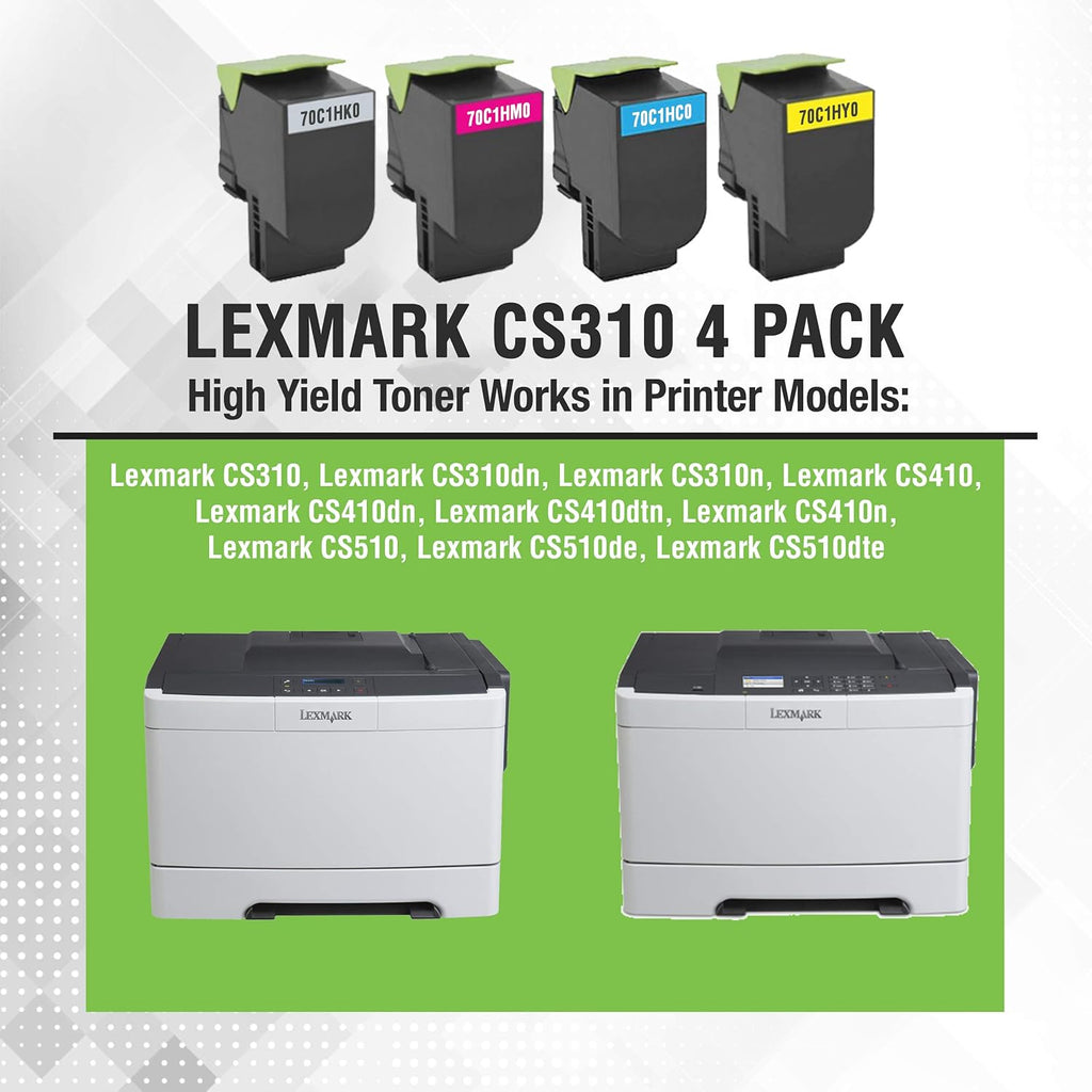 Compatible Replacement Toner Cartridge 4 Pack K65972