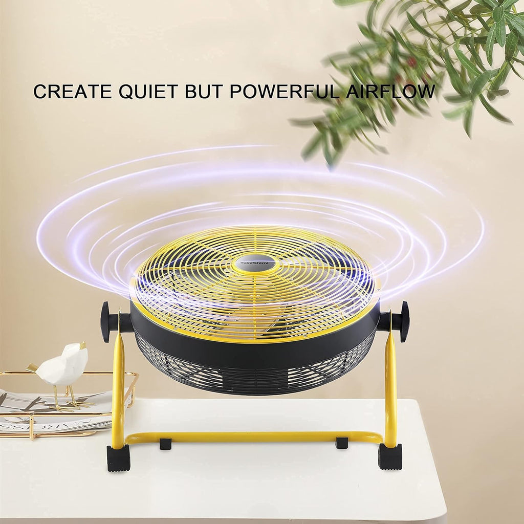 12 Inch Battery Powered Portable Fan with Metal Blade J725