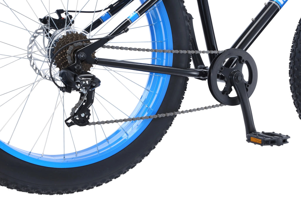 26 Fat Tire Bike 7 Speeds Black N40490