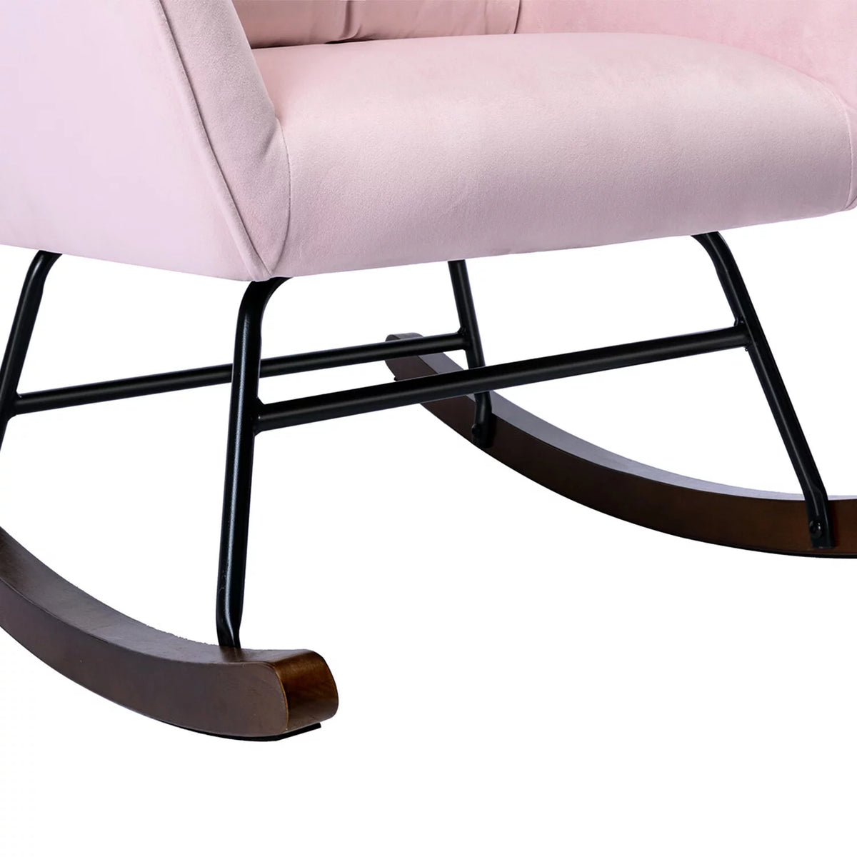 Pink Upholstered Rocking Chair A1388