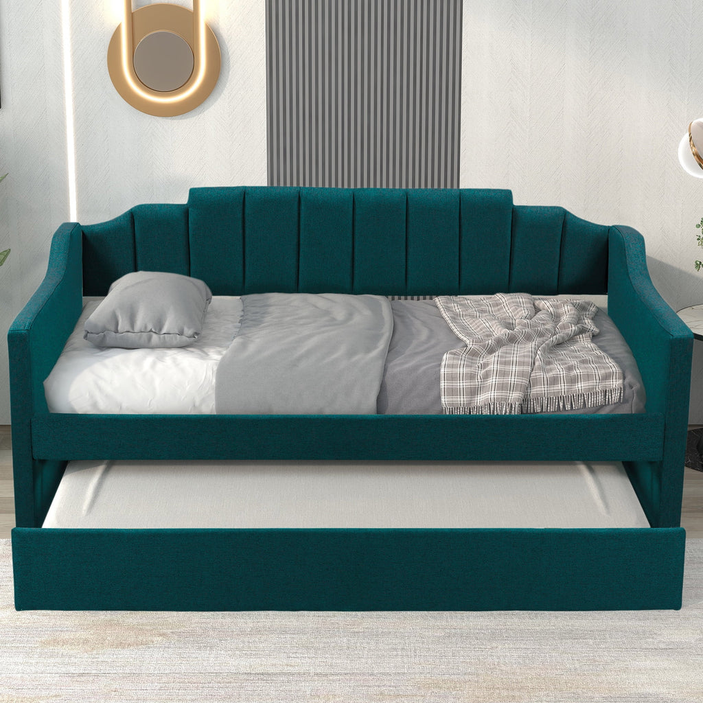 Upholstered Twin Daybed with Trundle P688