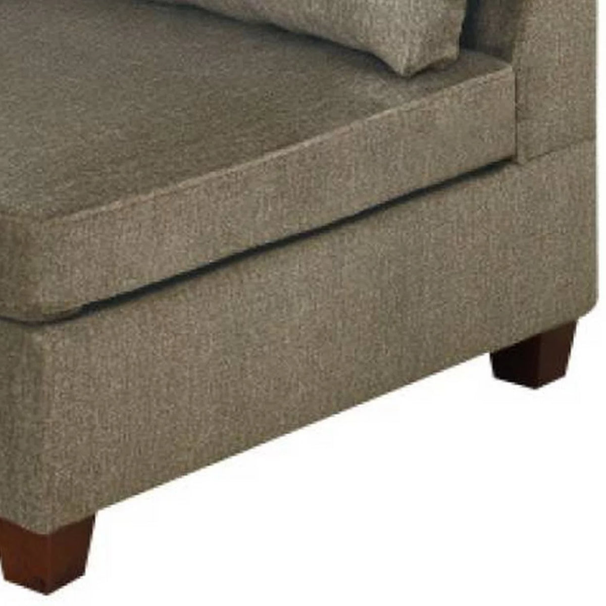 37 Inches Fabric Upholstered Wooden Corner Wedge E39951
