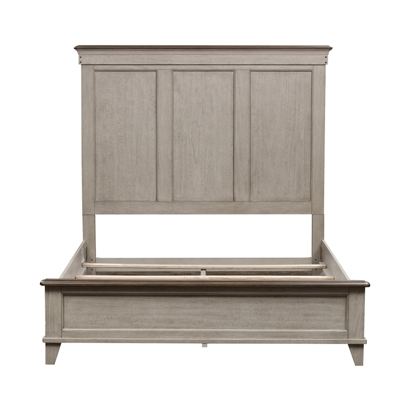 Queen Panel Bed in Weathered Linen R1289