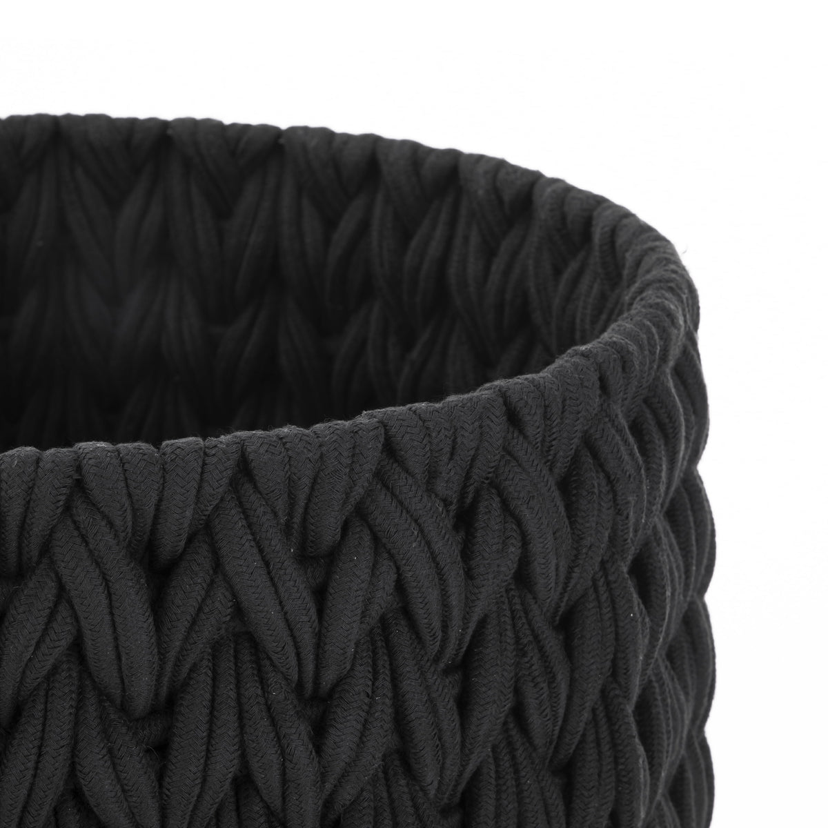 Black Polyester Decorative Storage Basket X98566