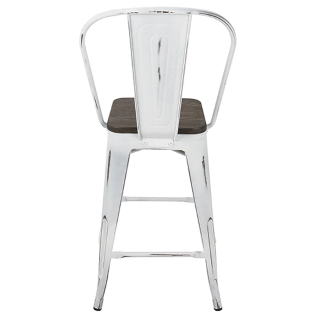 High Back Counter Stool Set of 2 M9427