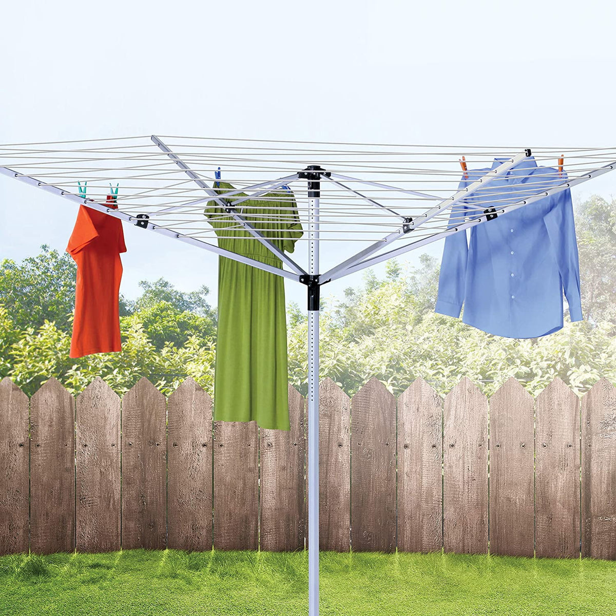 Collapsible In-Ground Aluminum Umbrella Dryer W86618