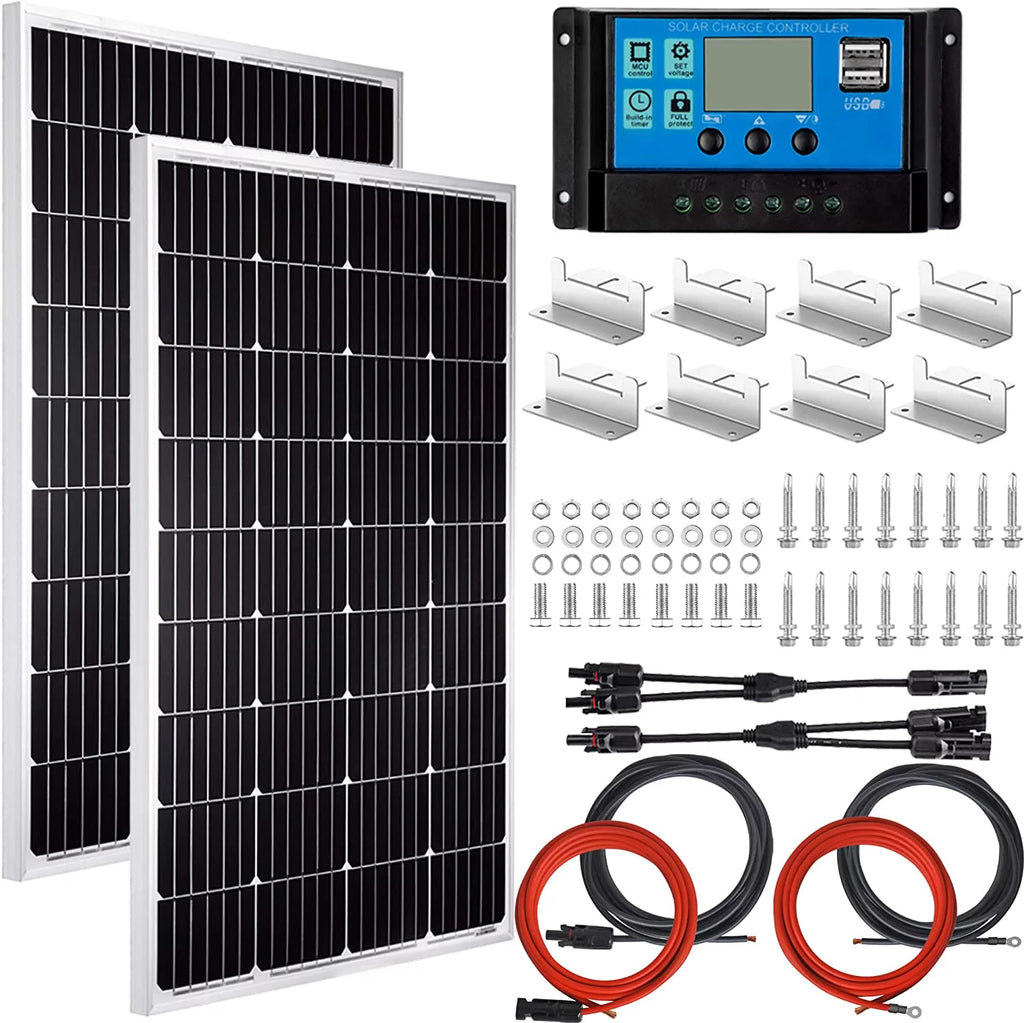 200 Watt 12/24V Monocrystalline Solar Panel Kit K44111