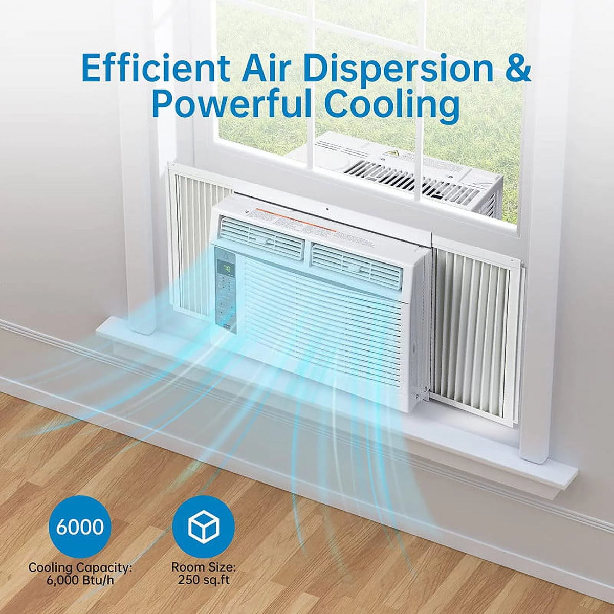 8,000 BTU Smart WiFi Window-Mounted Air Conditioner E78567