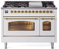 White Dual Fuel Natural Gas Range M55055