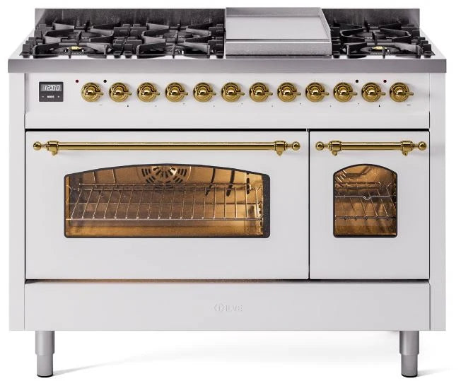 White Dual Fuel Natural Gas Range M55055