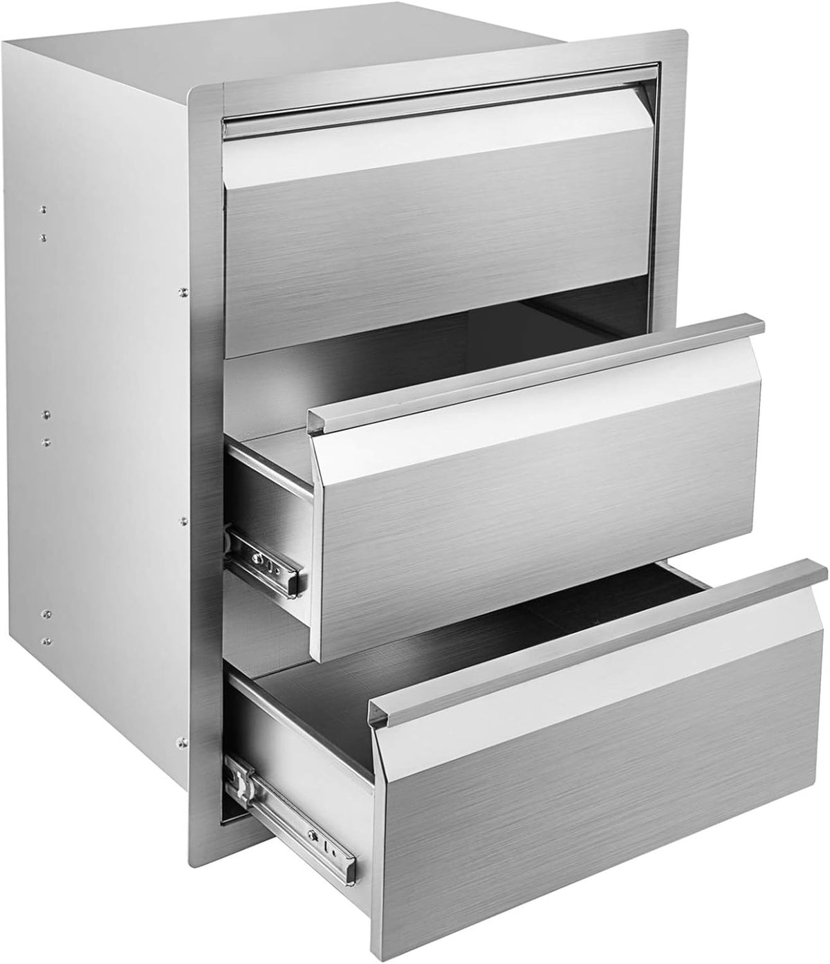 Stainless Steel Triple Access Outdoor Kitchen Drawers U3790