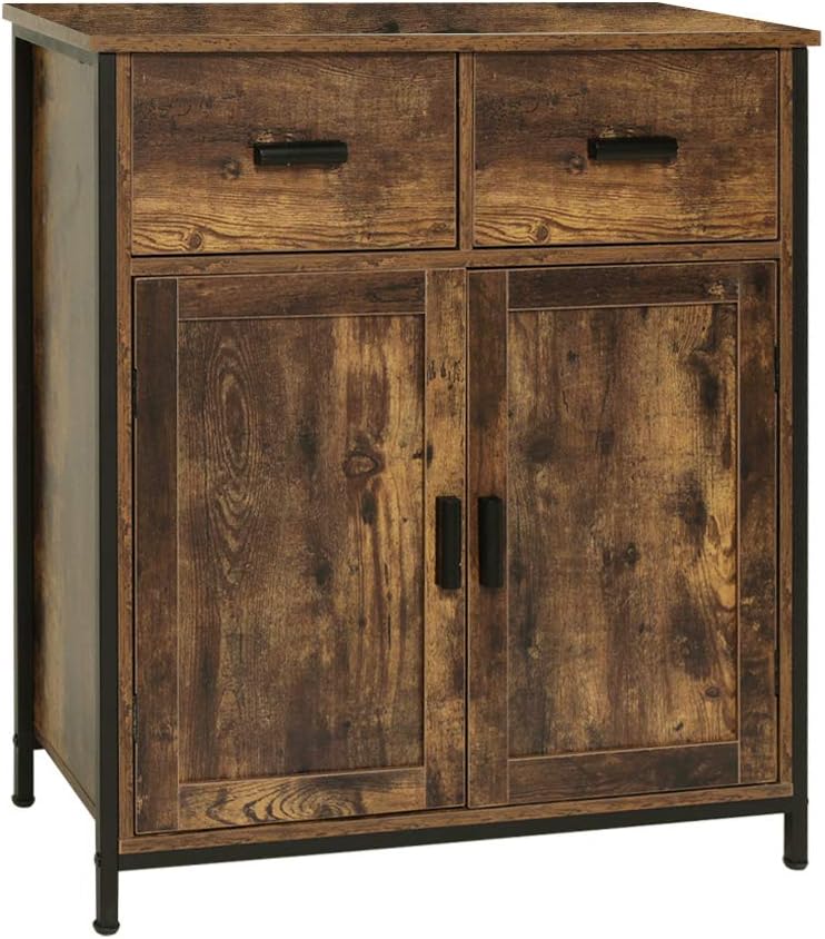 Industrial Storage Cabinet with 2 Drawers and Doors Z458401