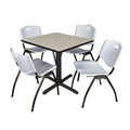 5 Piece Square Breakroom Table and Chair Set K255580
