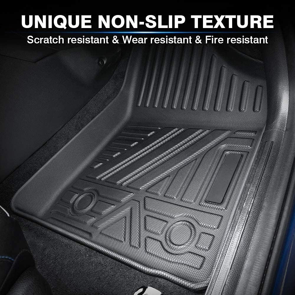 Custom Fit All Weather Rubber Floor Mats 2 Row Set Black N955939