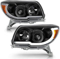Black LED Projector Headlights Set Left+Right P79694