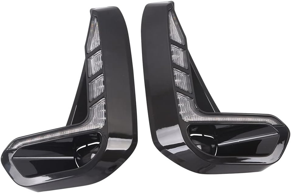 LED DRL Daytime Running Light 2pcs 6000K White Yellow Turn Signals Q140378