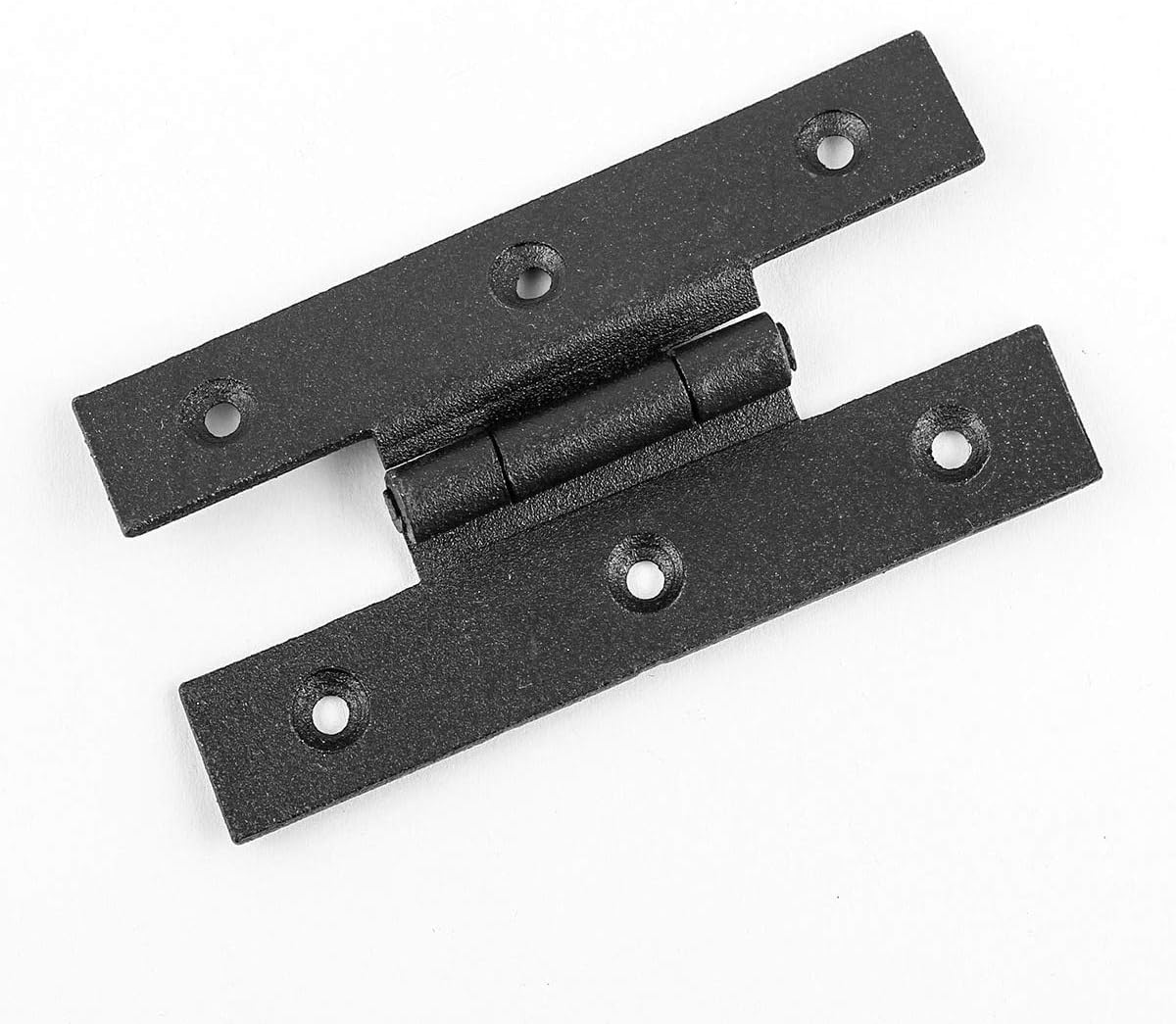 Black 3.5 Height 3/8 Offset Wrought Iron H Hinges Pack Of 10 L313033