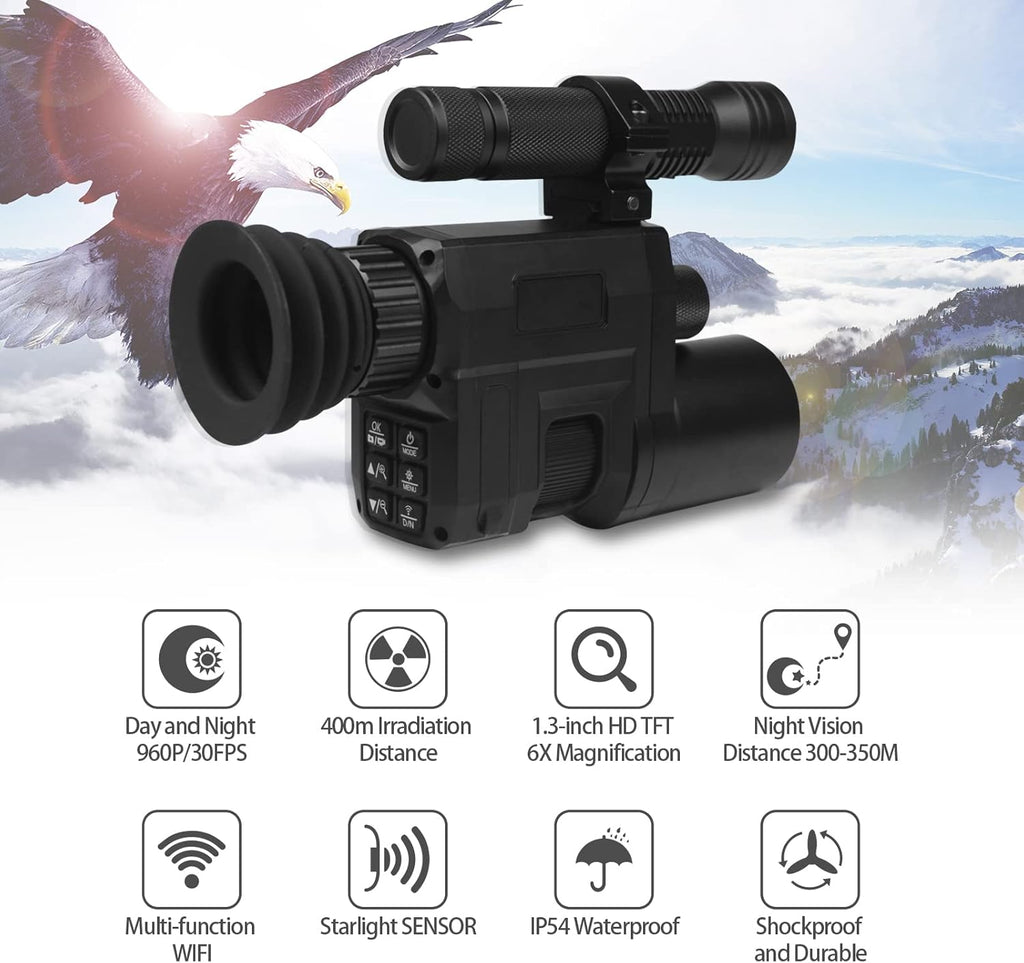 WiFi Digital Night Vision Scope Video Camera 960P 1.3 inch HD Display X2493