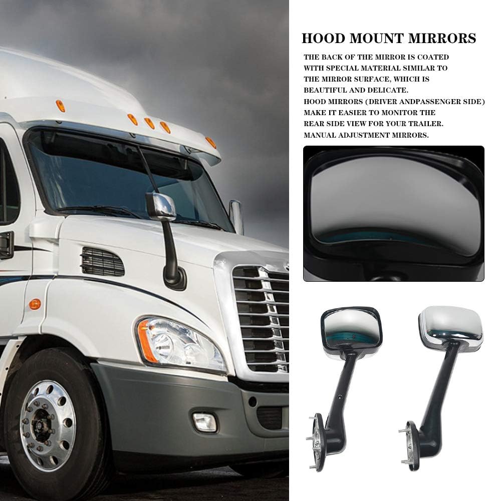 Chrome Hood Mirror Pair Set F747576