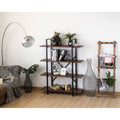 Walnut Brown 4 Shelf Etagere Bookcase S33638