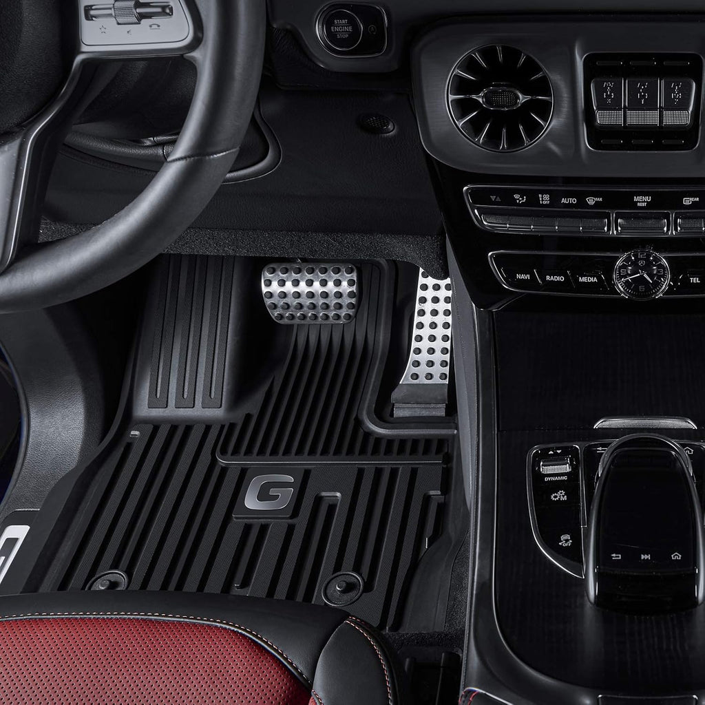 TPE All Weather Custom Fit Floor Mats 1st & 2nd Row Full Set Black V631141