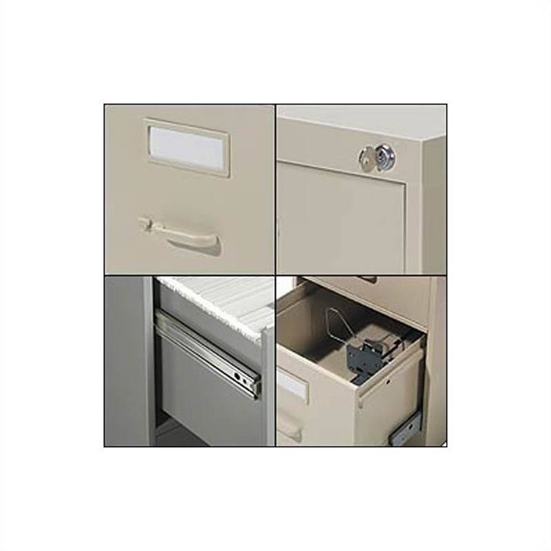 2 Drawer Legal Size Low Profile Metal File Cabinet Black I393968