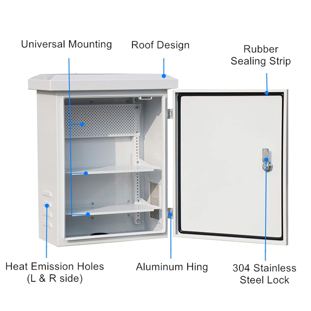 Outdoor Electrical Box, IP55 Stainless Steel Junction Box F808
