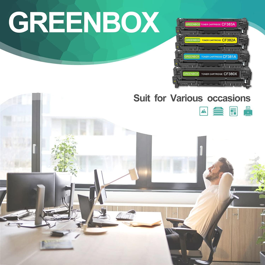 Remanufactured Toner Cartridge Replacement 1 Black 1 Cyan 1 Magenta 1 Yellow Pack of 2 X178828