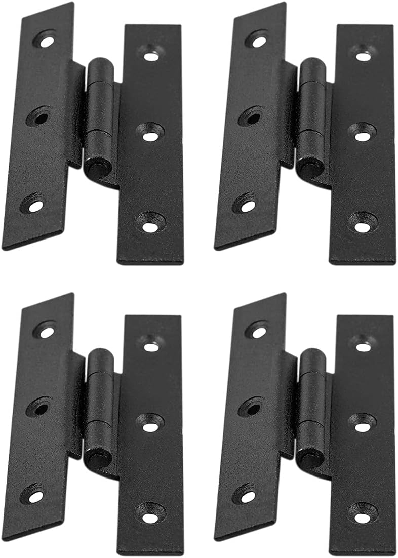 Black 3.5 Height 3/8 Offset Wrought Iron H Hinges Pack Of 10 L313033
