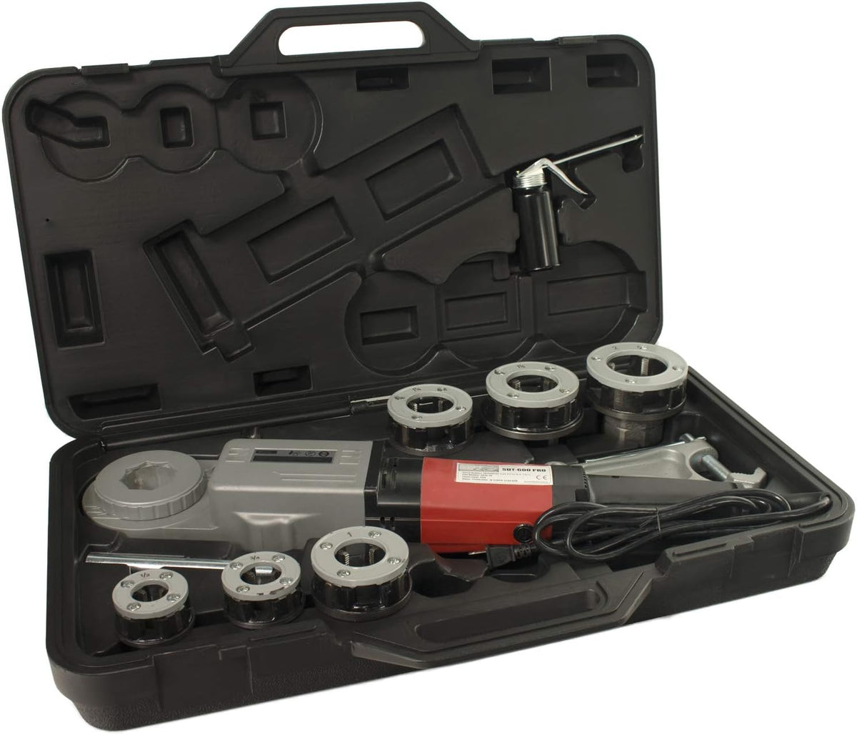 Hand-Held Power Drive Kit Pipe Threading Machine with Carrying Case F884