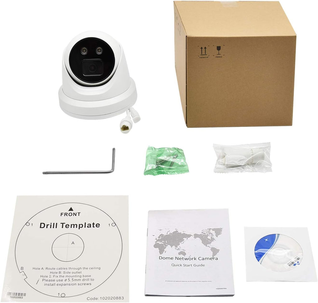 4MP POE IP Camera Built-in Microphone IP67 Waterproof A2489