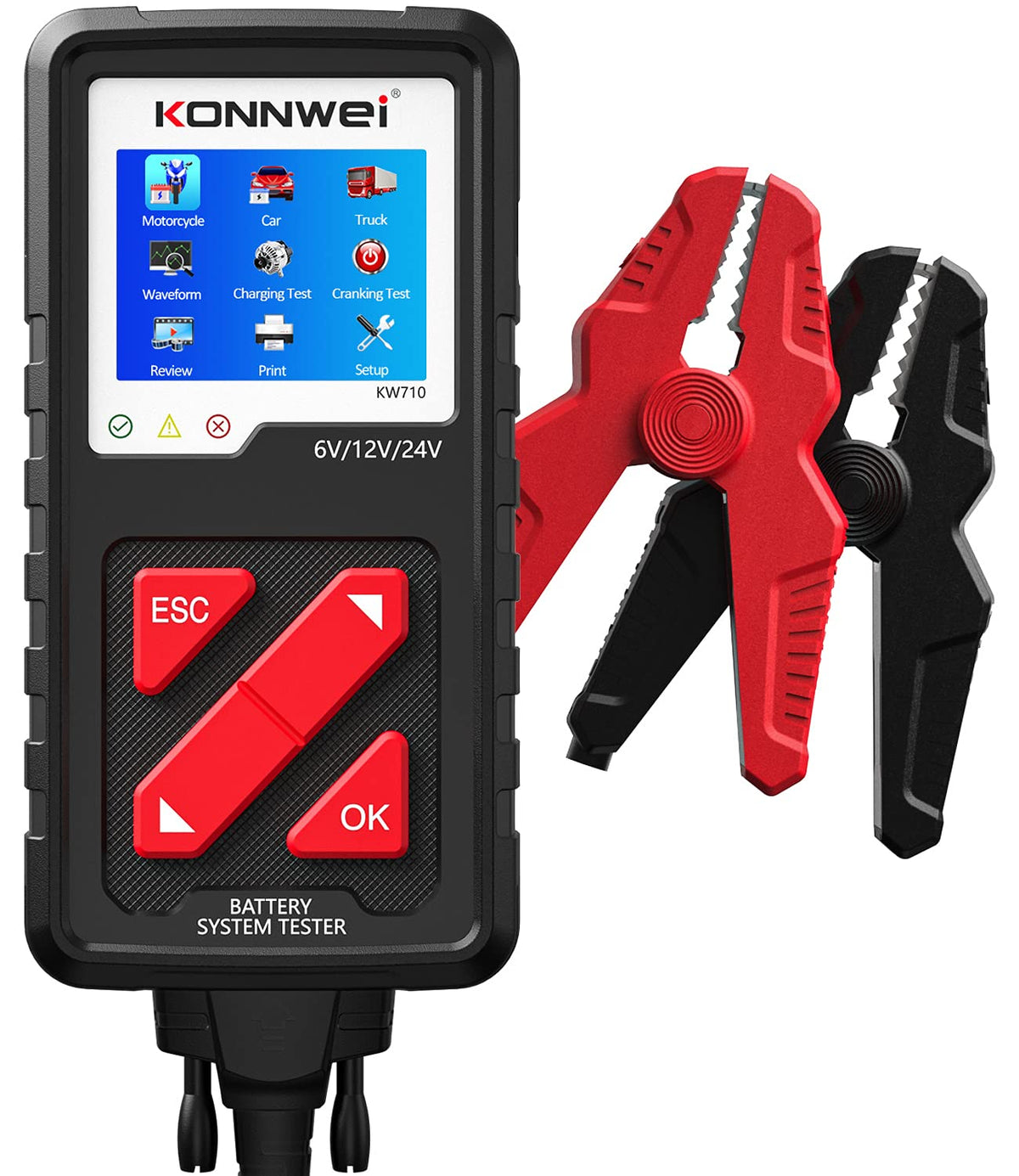 6V 12V 24V 100-2000CCA Digital Car Battery Tester P8491