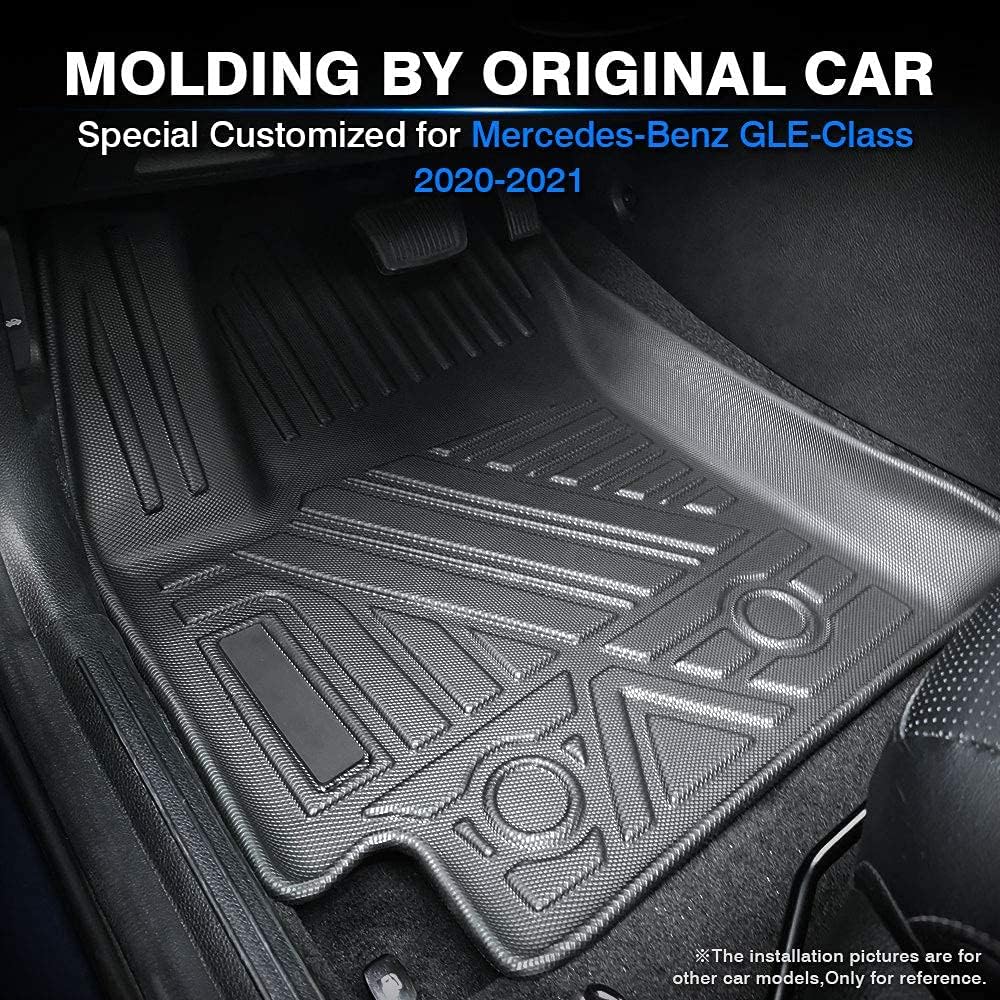 Custom Fit All Weather Rubber Floor Mats 2 Row Set Black N955939