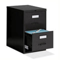 2 Drawer Legal Size Low Profile Metal File Cabinet Black I393968