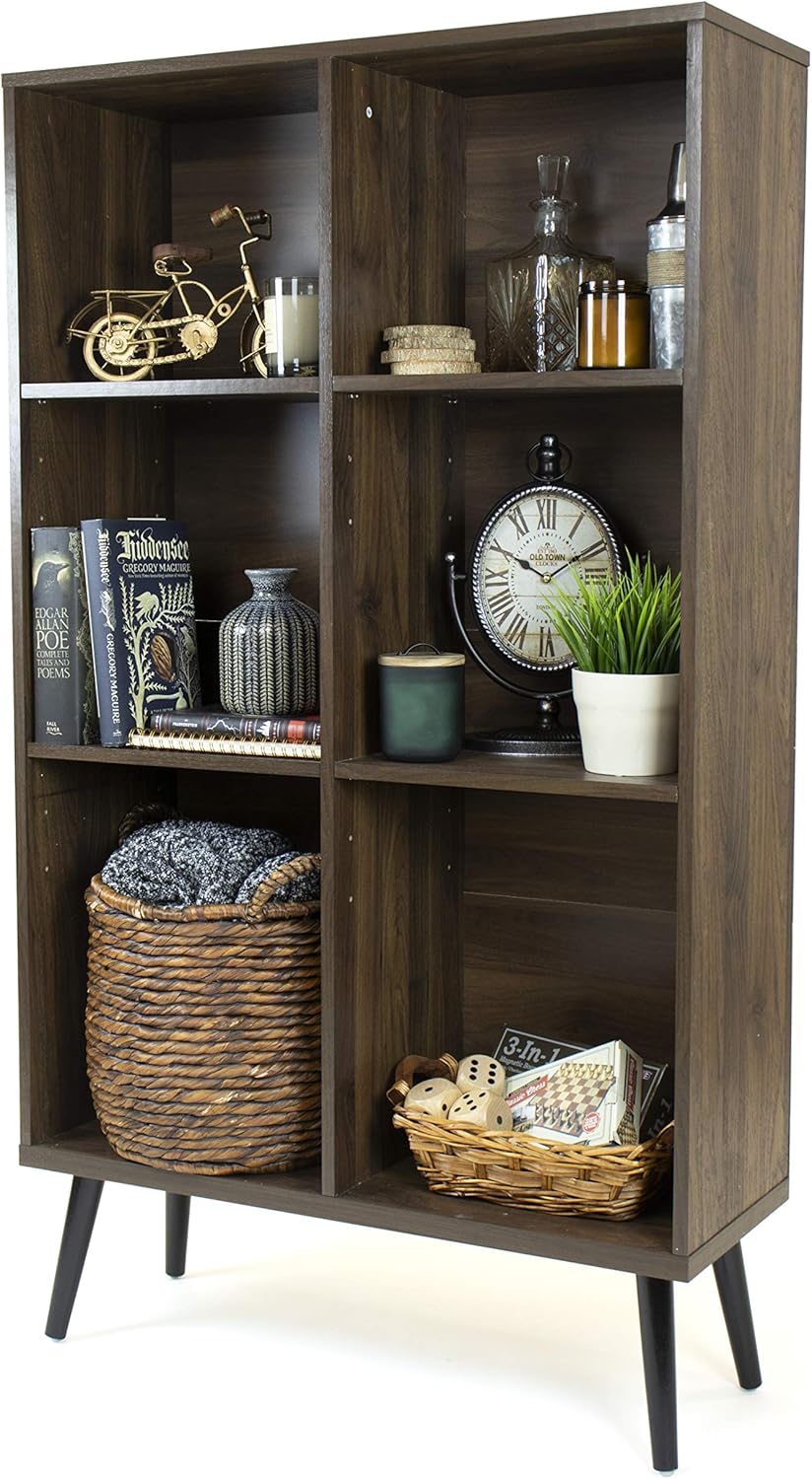 Oak/White Bookcase with Adjustable Shelving M24409