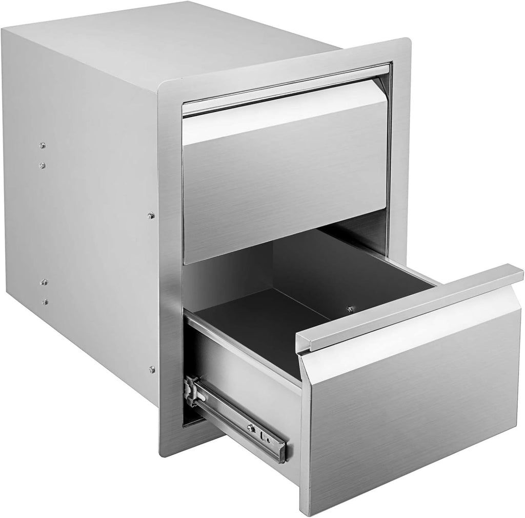 Stainless Steel Triple Access Outdoor Kitchen Drawers U3790