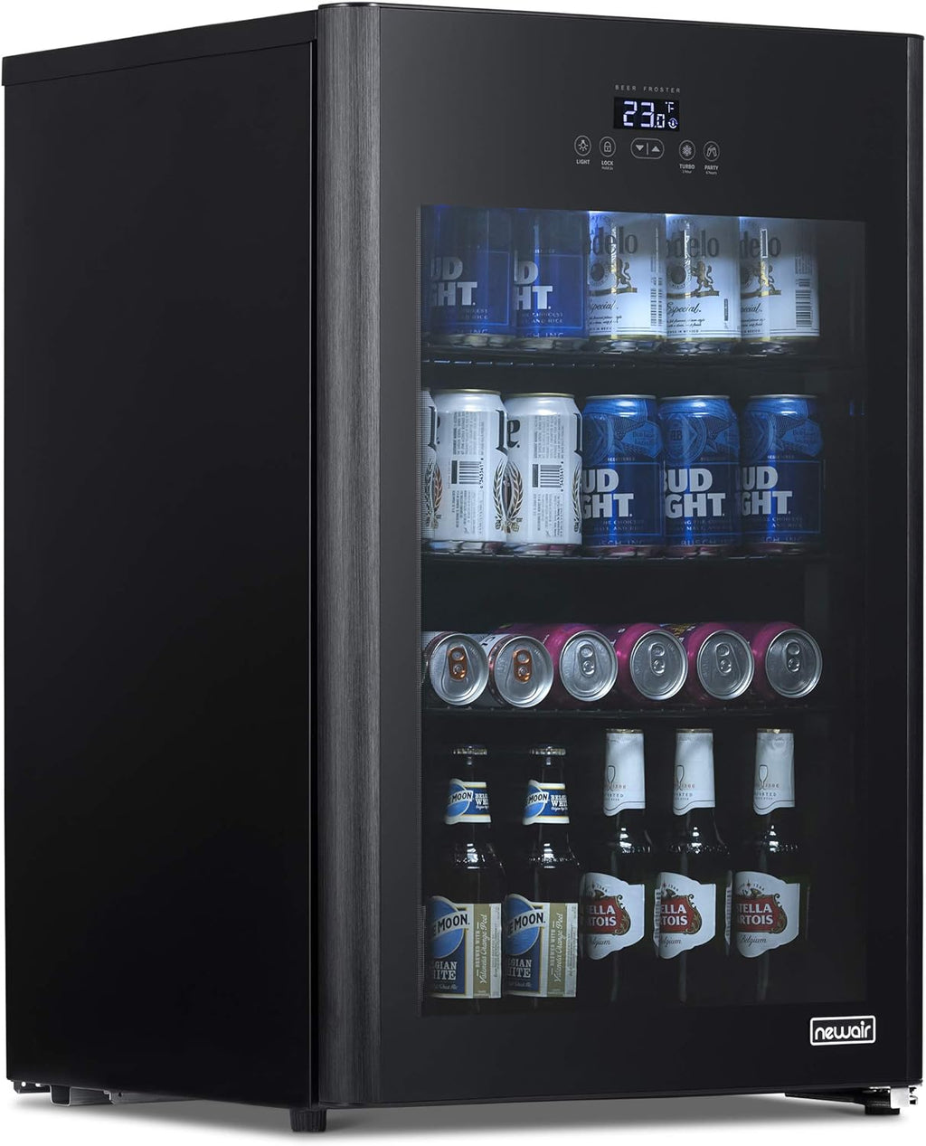 Black 125 Can Capacity Freestanding Beer Fridge F820