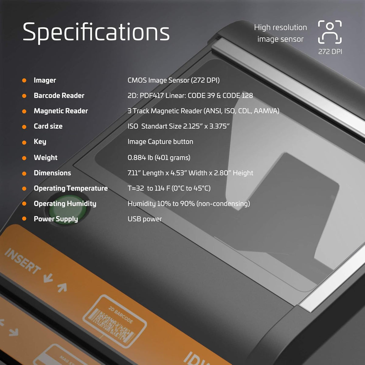 ID Scanner Desktop Solution with M280 ID Scanner E5421