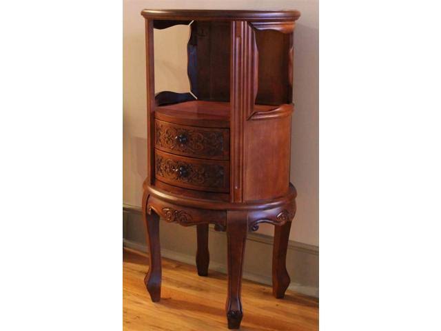 Wood Telephone Table with Two Drawers B238