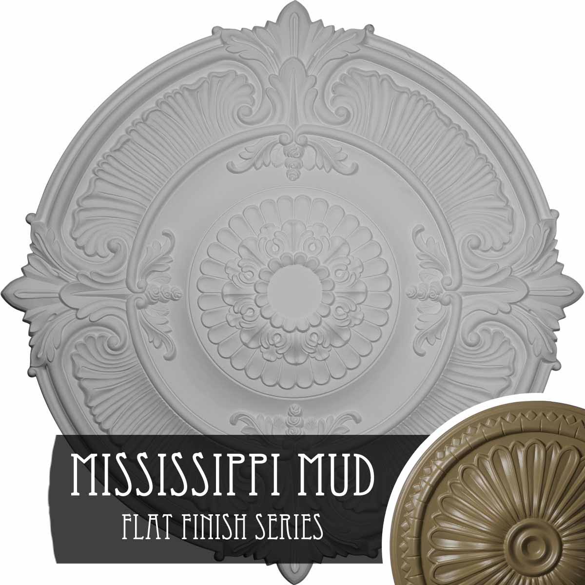 Hand-Painted Acanthus Leaf Ceiling Medallion A63264