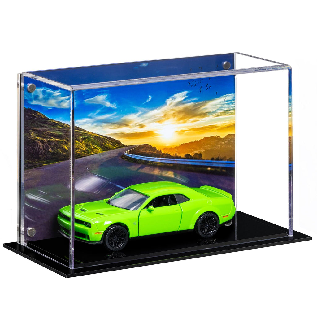 Model Airplane Car Rocket Train Display Case Clear Back Wall Mount X479