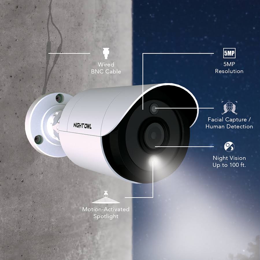 16-Channel 5MP 2 TB DVR Security Surveillance System with 14 Wired Spotlight Cameras A810350