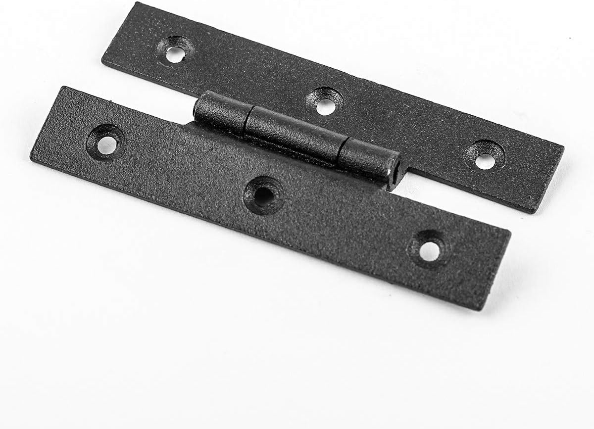 Black 3.5 Height 3/8 Offset Wrought Iron H Hinges Pack Of 10 L313033