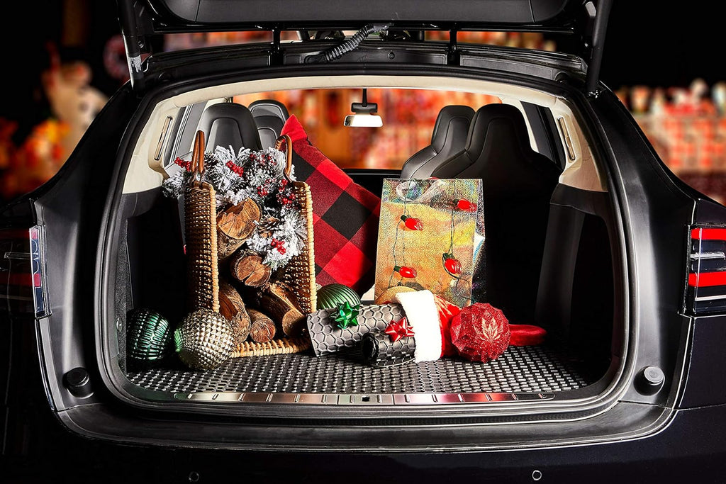 Black Rubber Cargo Trunk Mats Pack of 2 U633791