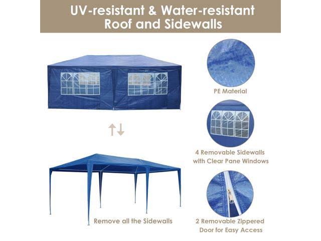 Outdoor Wedding Party Patio Gazebo with 6 Removable M8658